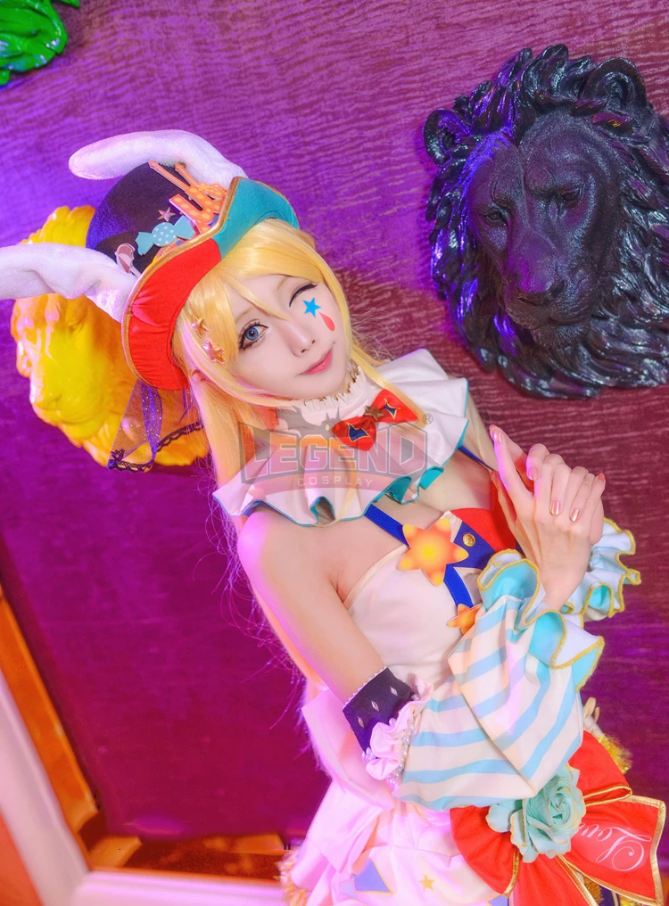 Люблю жить! Маскарадный костюм lovelive Circus Ver платье юбка Honoka Umi Kotori Rin Maki Hanayo Nico Eli Nozomi