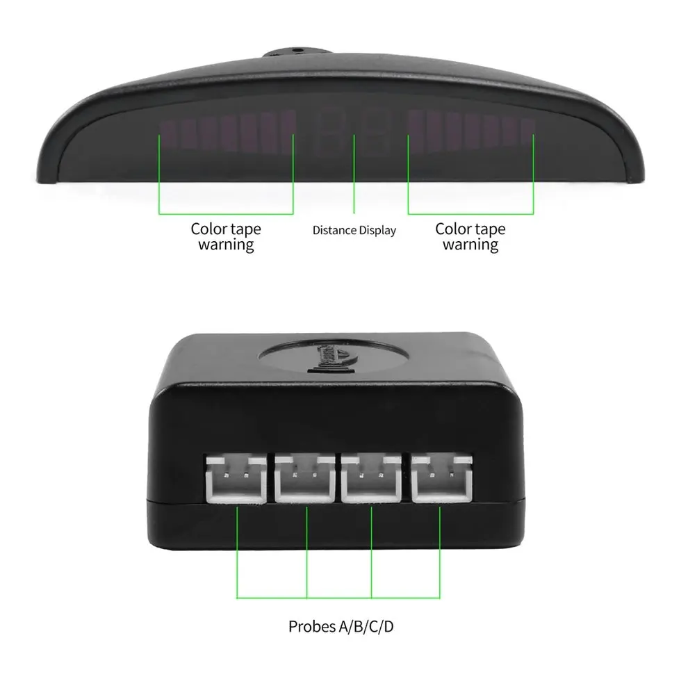 Интеллектуальный светодиодный дисплей, автомобильная система заднего хода с 4 водонепроницаемыми датчиками парковки Предупреждение льный сигнал высокой громкости