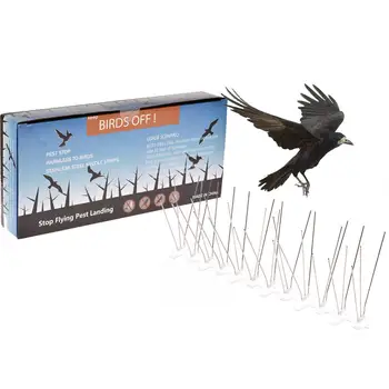 

Stainless Steel Bird Spikes Bird Deterrent Kit With Transparent Silicone Glue