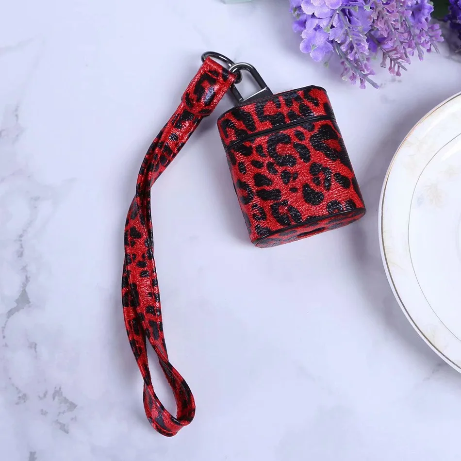 Bluetooth Wireless Headphone Case For Airpods Apple Cases Leather Keyring Cover For Airpods 2 Protector Charging Leopard Air Pod Bluetooth Wireless Headphone Case For Airpods Apple Cases Leather Keyring Cover For Airpods 2 Protector Charging Leopard Air Pod