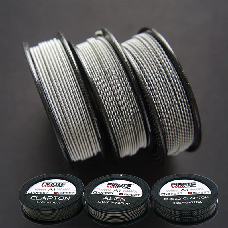 

Electronic Cigarette Heating Wire A1 Resistance Wire Alien Fused Clapton Heating Wire For RDA DIY Rebuildable Atomizer 15 Feet