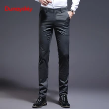 Лето Весна Новые повседневные брюки мужские деловые офисные тонкие мужские брюки модные брюки с пуговицами плиссированные мужские брюки