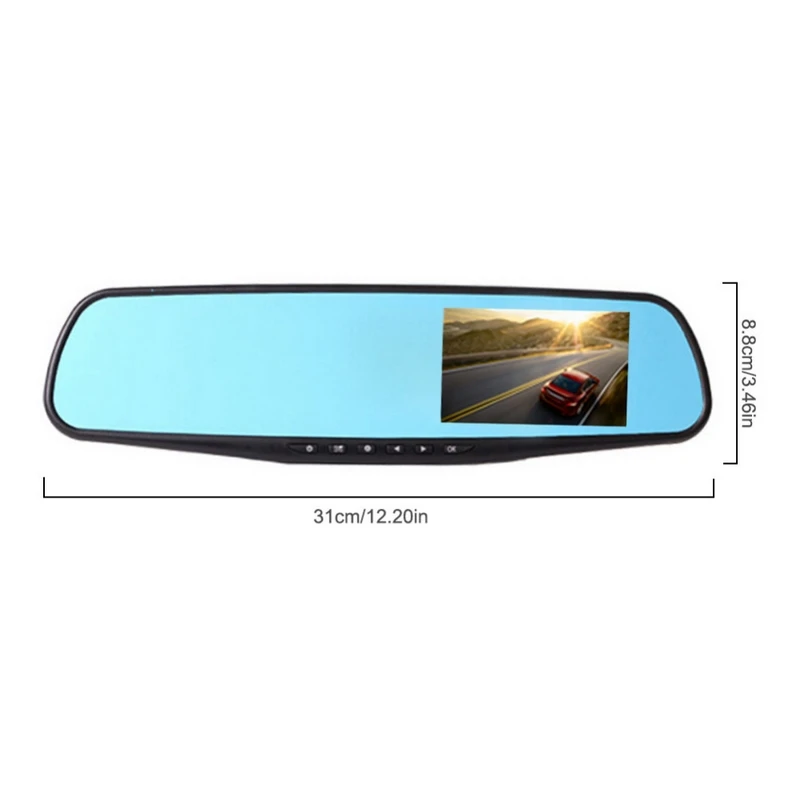 1080P HD Car DVR Camera Mirror For Suv Various Cars 120 Degree Auto Driving Recorder Camera 12.0MP Dash Cam Car Camera Mirror