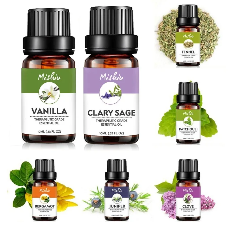 

10ml/Box Natural Pure Lemon Orange Tee Tree Eucalyptus Essential Oil For Aromatherapy Essential Oil Skin Care Plant Essentielle