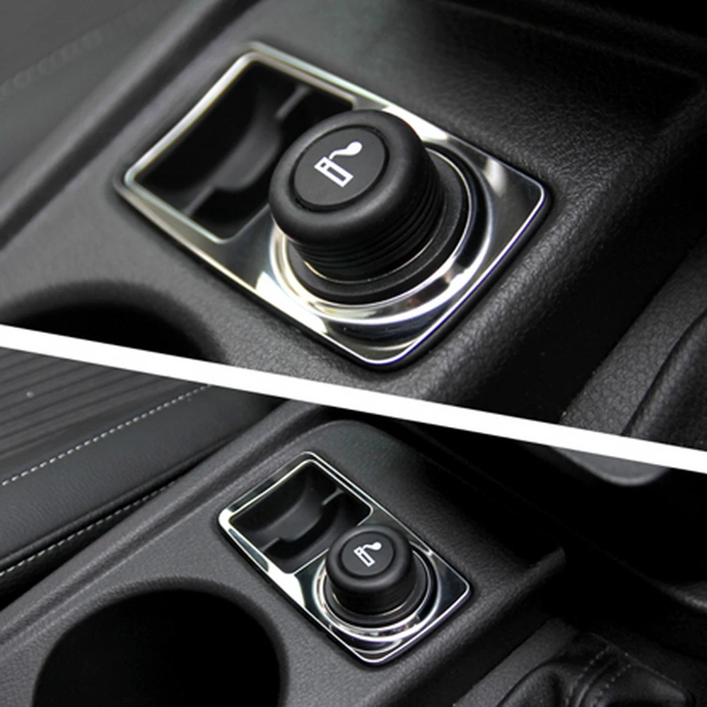 

For Ford Focus 2011 2012 2013 2014 Cigarette Lighter Interior Decoration Trim Cover Car Silver ABS Chrome Styling