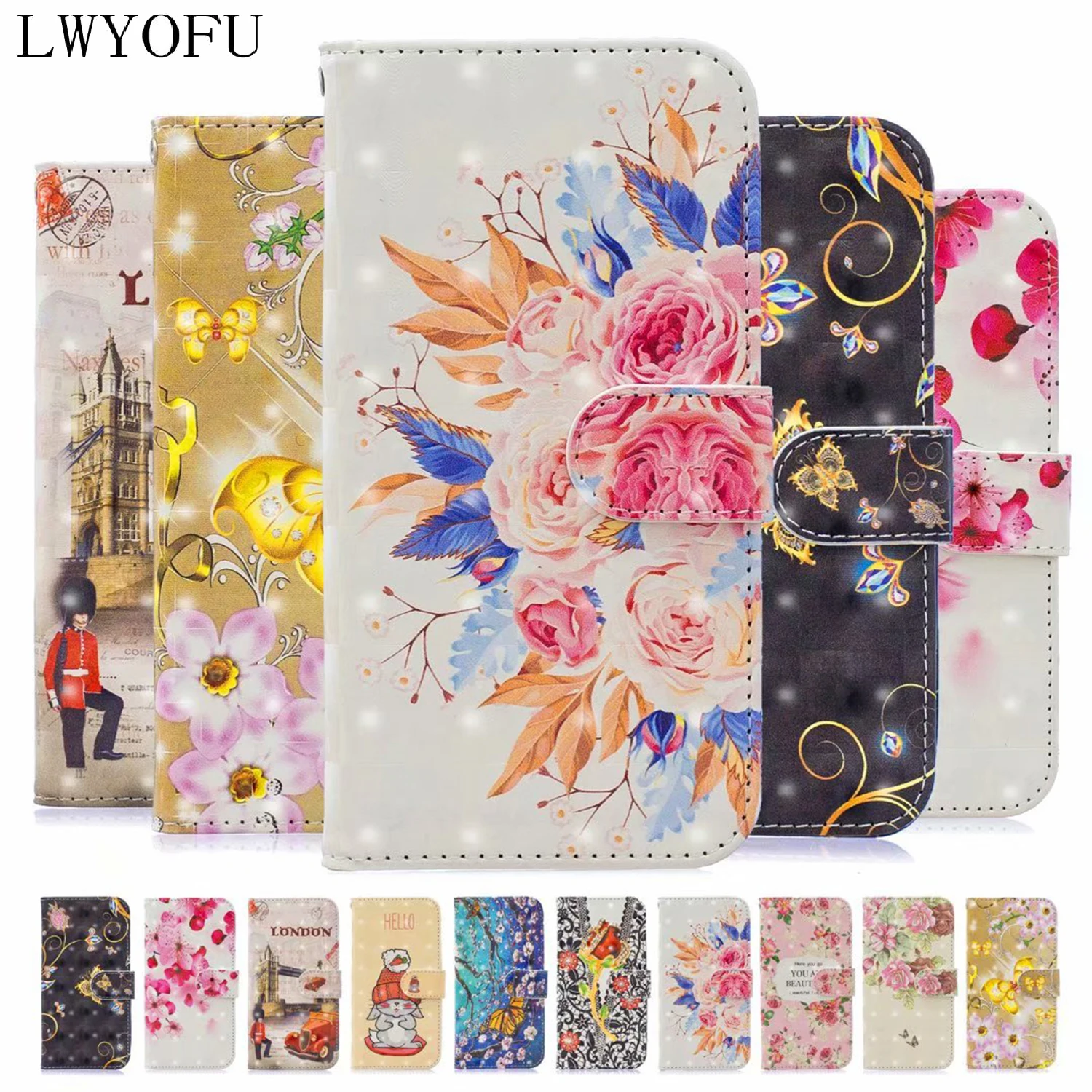 

Flip holster for Huawei Honor 8 protective cover 3D protective cover wallet for Huawei Honor 9 Honor 10 bracket mobile phone cas