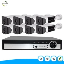 8CH 1080 p IP набор камеры NVR POE NVR комплект HD IP видео безопасности CCTV наружного ИК ночного видения Дома Видеонаблюдения ip-камера