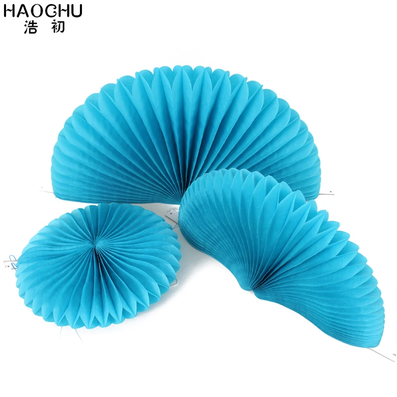 HAOCHU 5 шт./лот 20 Вт, 30 Вт, 40 см цветной бумажный цветок вентиляторы красочные бумажные вееры для украшений на вечеринку детская одежда для дня рождения