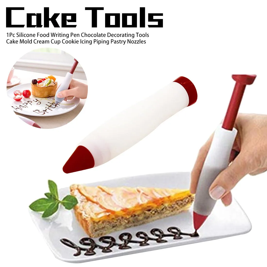 

1pc Silicone Decorating Tools dessert decorators Chocolate Pen Food Writing Cream Decorating tools Fondant Cake Cream