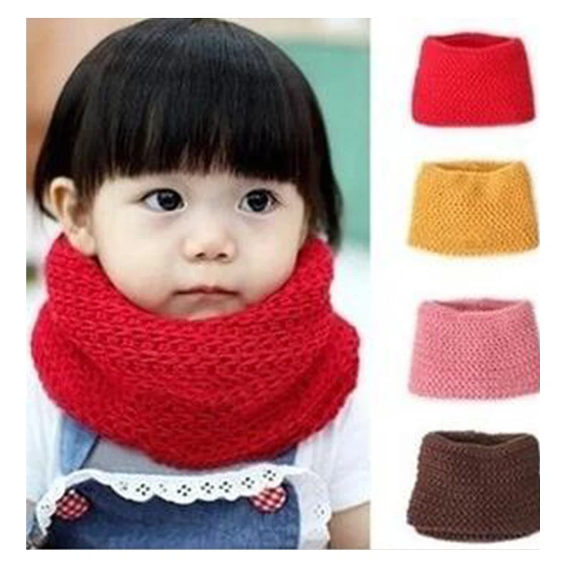 

Cute Winter Scarves For Girls Boys Wool Scarf Knitting Neckerchief Baby Muffle Children Clothes Accessories Infant Cachecol