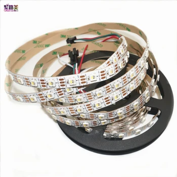 

5m/roll DC5V SK6812 (similar ws2812b ) RGBW 4 in 1 30/60 leds/pixels/m;individual addressable led strip IP30/IP67 waterproof