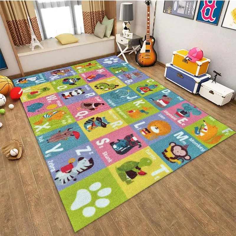 

Baby Intelligence Playmats Kids Rug Developing Flannel Mat Baby Gym Playmat Toys For Children Cognition Playmat Puzzles Carpets