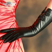 Бренд KLSS, женские перчатки из натуральной кожи, высокое качество, перчатки из козьей кожи, элегантные черные, Ретро стиль, с пряжкой, женские перчатки из овчины 818