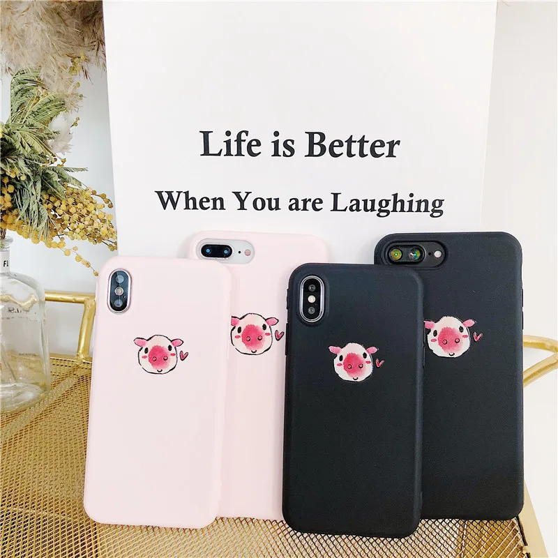 For iphone 6s Case For iphone 7 Case For iphone X Xs funda Cute cartoon animal soft silicone Case For iphone 6 7 8 plus Case