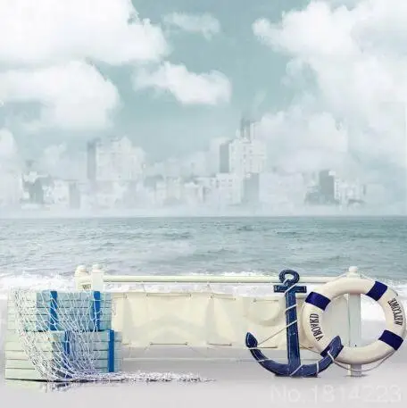3x5FT plataforma navio náutico âncora Net cidade ver o mar