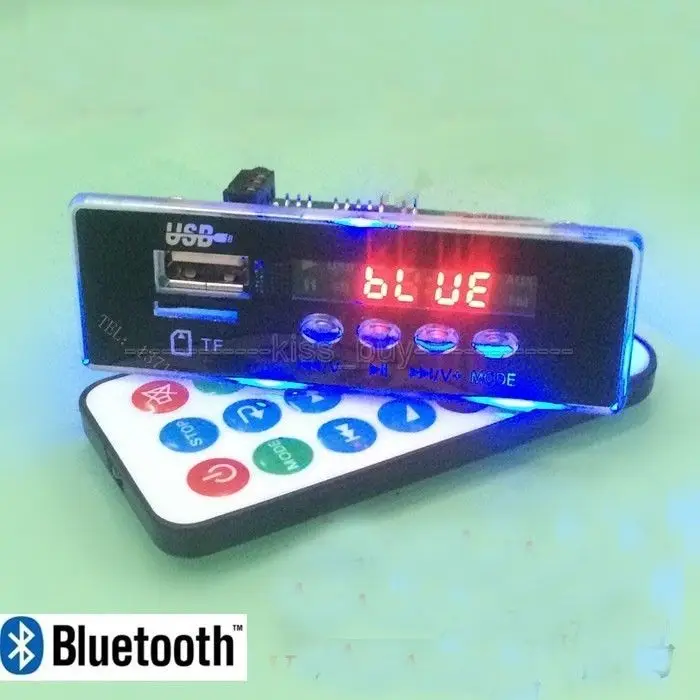 Модуль приемника Bluetooth Вызов 5 в 12 В цифровой светодиодный MP3 WMA WAV декодер плата FM