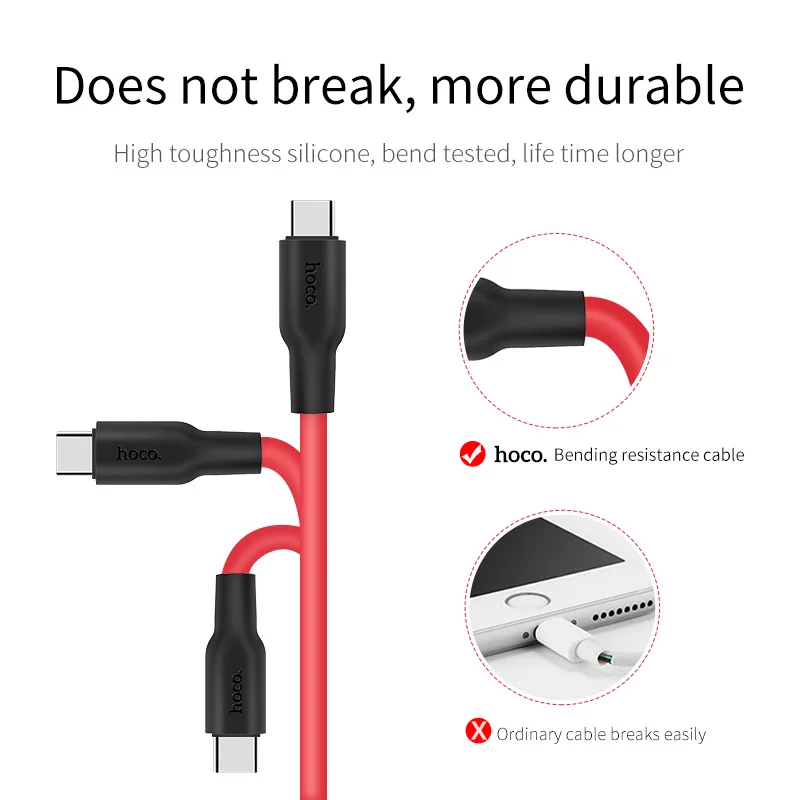 HOCO USB Type C кабель для Samsung Galaxy S9 S8 быстрой зарядки и синхронизации данных Huawei P10