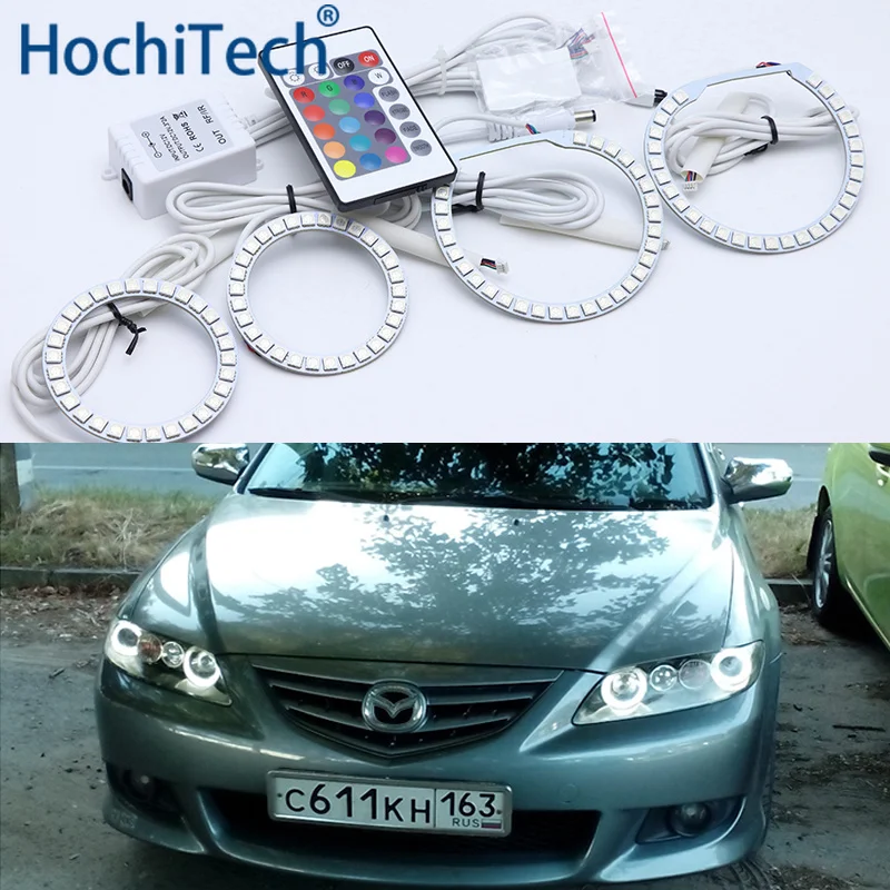 

For Mazda6 Mazda 6 Mazdaspeed6 2002 2003 2004 2005-2008 Multi-color Led Angel Eyes Kit RGB Halo Rings Daytime Running Light DRL