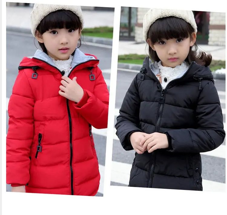 Осенне-зимняя одежда для девочек-подростков; хлопковая куртка с капюшоном; пальто для детей; Одежда для девочек; спортивный пуховик; верхняя одежда