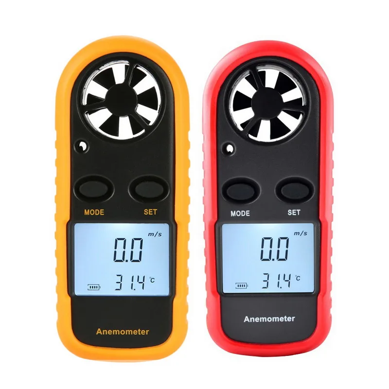 Digital Anemometer Wind Speed Meter GM816 Wind Speed Gauge Meter-10~ 45C Temperature Tester Anemometro with Backlight Display