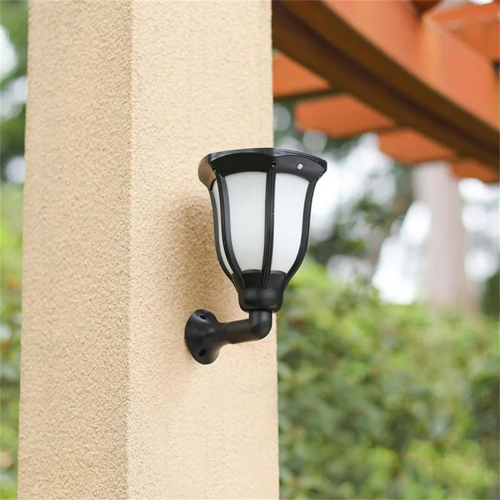 

Hot Outdoor Lighting IP65 Flickering Solar Lights Wall Light Built-in Night Sensor 96 LED Outside Modern Outdoor Wall Lamp 43