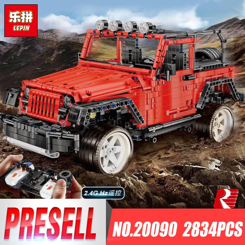 

DHL Lepin 20090 Technic Car Toys The MOC-5140 Wrangler Rubicon Set Motor Function SUV Cars Building Blocks Bricks Kids Cars Toys