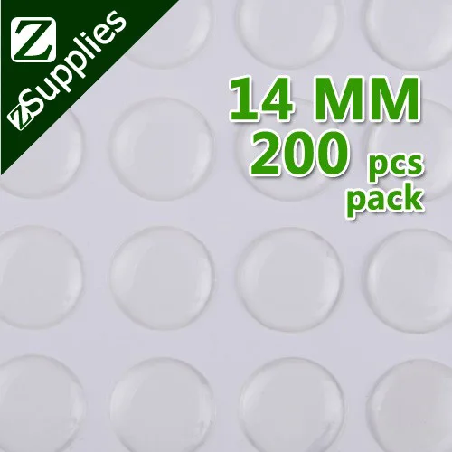 

200pcs per package 14mm Round Transparent Epoxy Domes Resin Cabochon Sticker-C1898