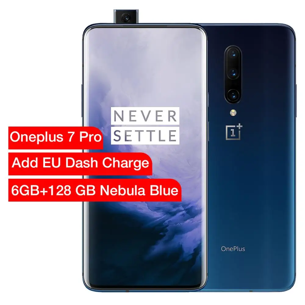 

OnePlus 7 Pro Unlock Phone 6.67 Inch 6/8/12 GB RAM 128GB/256GB ROM Triple Camera Warp Charge 30