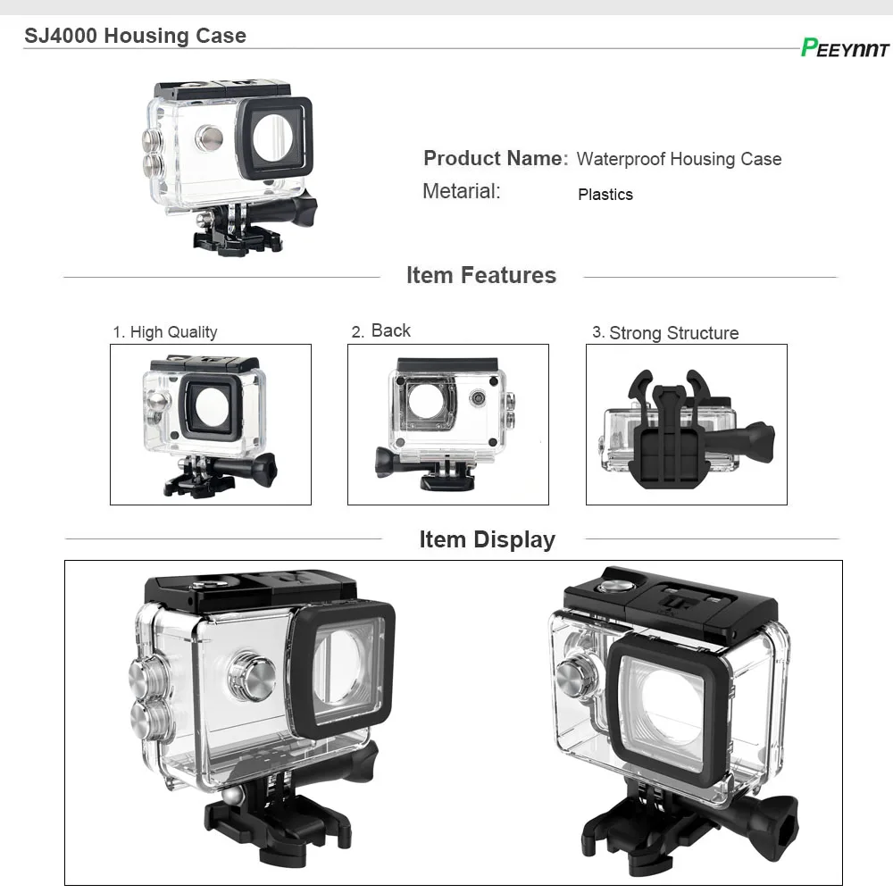 Peeynnt аксессуары комплект крепления для SJCAM SJ4000 селфи монопод Штатив сумка Корпус чехол для SJ4000 WI-FI действие Камера аксессуар