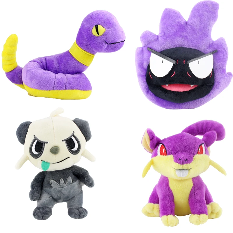 Аниме Домашние животные Плюшевые игрушки Погремушки Ekans Pancham Gastly крыса змея панда