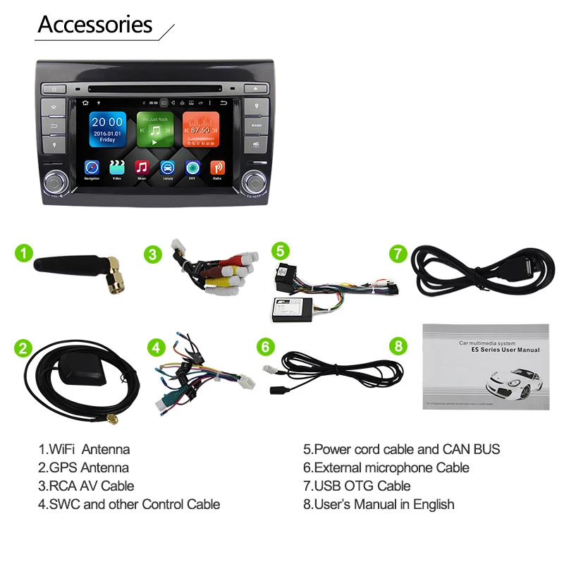 Eunavi Android 9,0 4G Оперативная память автомобильный DVD плеер 7 ''Авто gps навигации для Fiat Bravo 2007 2008 2009 Радио Стерео Bluetooth USB