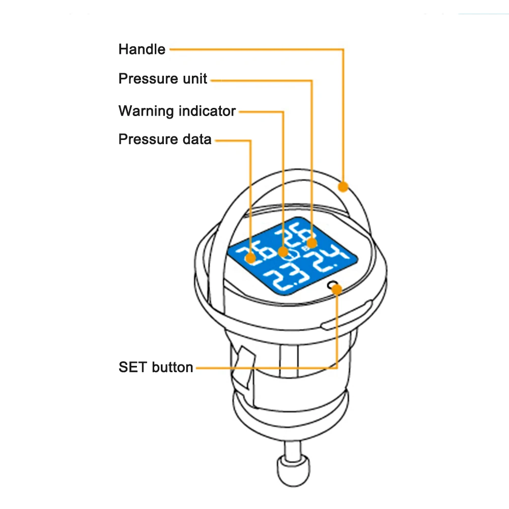 Steelmate ebat ET-710AE 4 Датчик Беспроводной давления воздуха в шинах ЖК-дисплей шин Давление монитор Системы