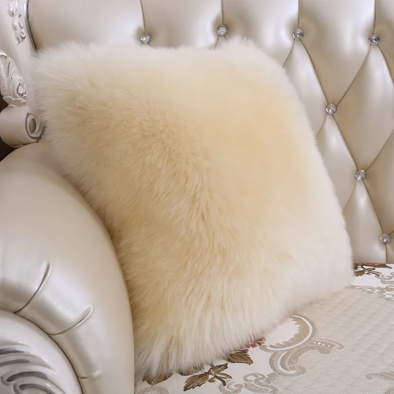 

Sheepskin wool pillow bed pillow sofa cushion wool fur cushion pad car back cushion insert cushion decorative