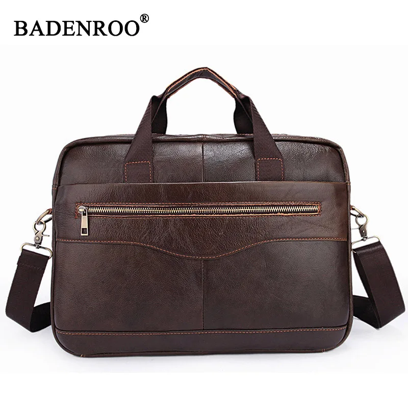 

2019 Men Briefcases Men's Genuine leather bag for laptop Male Crossbody business portfol High quality fashion Tote bags Casual