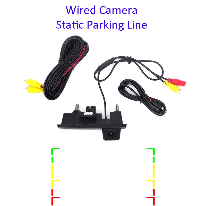 Автомобильная ручка багажника статическая/динамическая траектория камера заднего вида для Audi для VW Passat Tiguan Golf Touran Jetta Sharan Touar - Название цвета: Type A Static Line