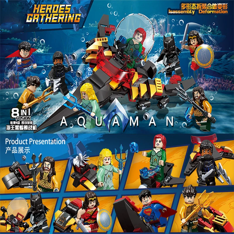  2019 New LegoING Big Figures Building Blocks Neptune Black Manta   Action Legoings Figures Toys For Children