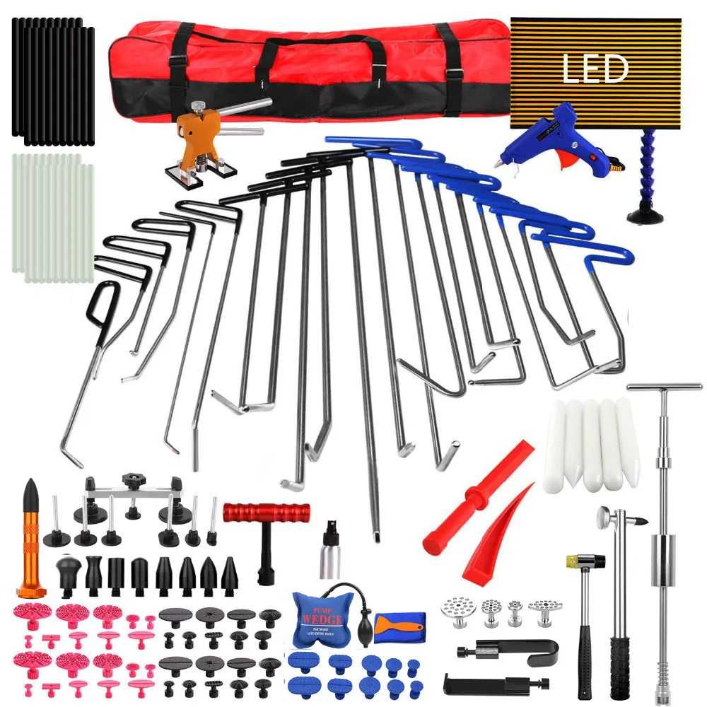 

Tool for Hail Damage Removal Rods Dent Puller Slide Hammer Dent Lifter Glue Gun Tap Down Light Reflect Board