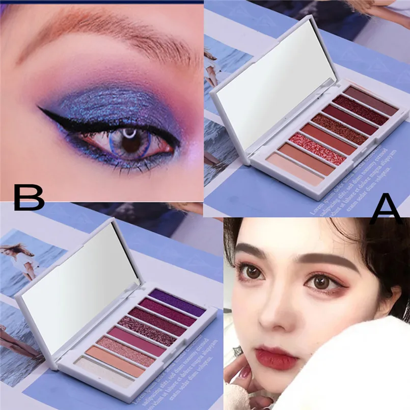 Eye Shadow Shimmer Glitter Eye Shadow Plate Powder shimmer eyeshadow makeup pallete 8 color eyeshadow E1