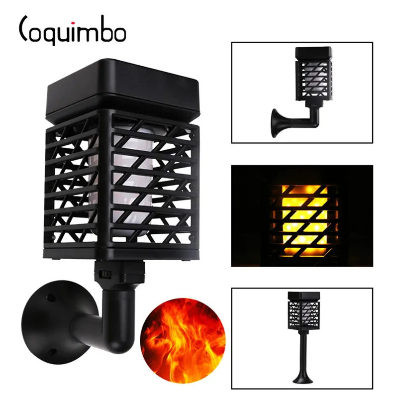 

Coquimbo Waterproof Solar Power Outdoor Wall Lamp For Garden Yard Flickering Flames Street Wall Light Solar Panel Garden Light