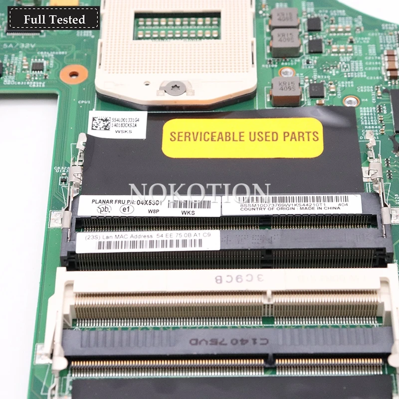 Best  Laptop Motherboard For Lenovo Thinkpad W540 LKM-1 WS MB 48.4LO13.021 FRU 04X5293 Quadro K2100M 04X5