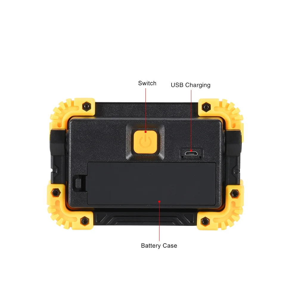 GIJOE светодиодный портативный прожектор usb зарядка мини рабочий свет 1500lm 3 режима использования 3* AAA/1*18650 батарея водонепроницаемый пластиковый чехол крюк