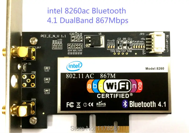 

intel 8260ac 8260 wifi card bluetooth 867M dualband 802.11a/b/g/n/ac wireless wlan card