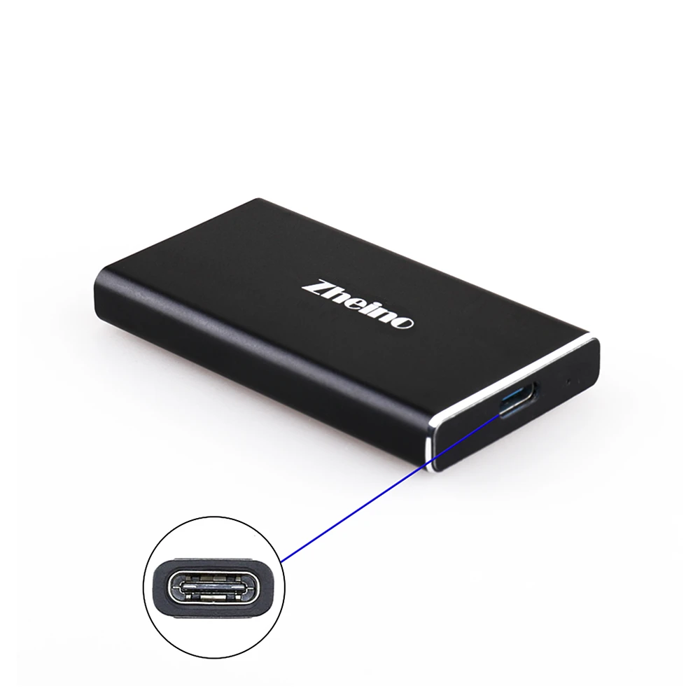 Zheino USB3.1/TYPE-C SSD 512GB внешние твердотельные накопители с функцией OTG внешний накопитель Алюминиевый Чехол