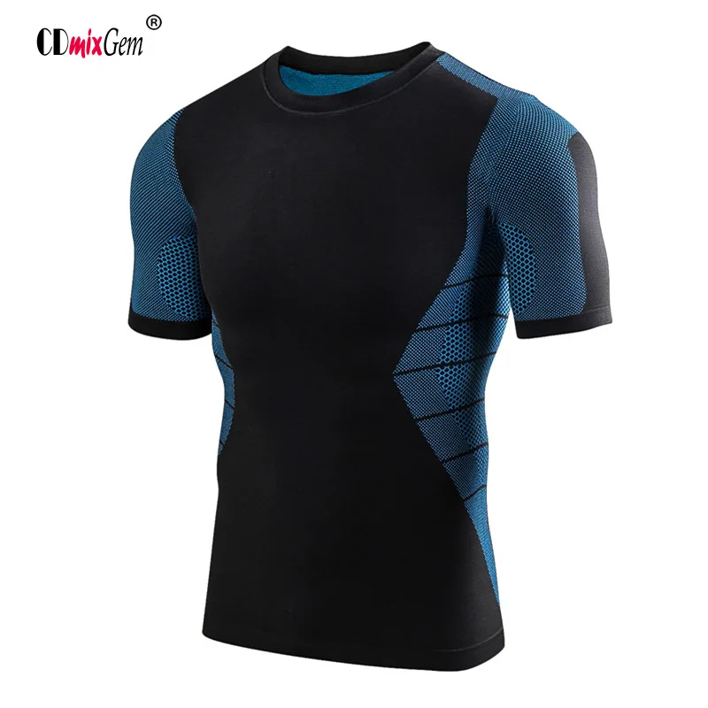 2018 new seamless knit tight Sports short sleeved T shirt fitness Gym