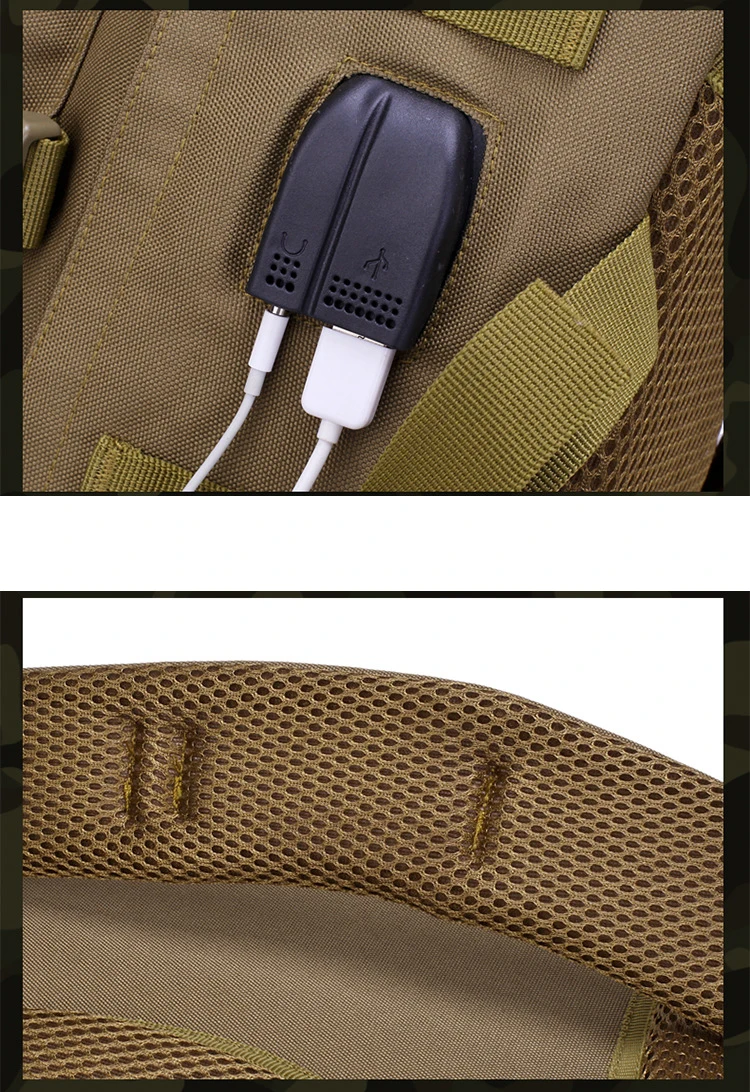 Открытый тактические сумки военно-Молл Нападение рюкзак с usb-портом охотничий рюкзак походная сумка камуфляжный рюкзак 600D