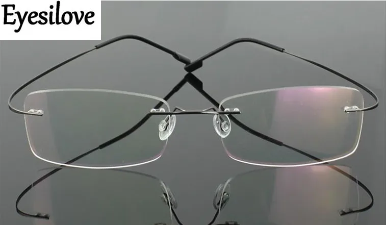 Ультра светильник без оправы оптические очки оправы для мужчин женщин Титан сплав оправа для очков для близорукости очки по рецепту