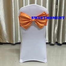 Стиль свадебное украшение для стульев стул назад створки в оранжевом цвете