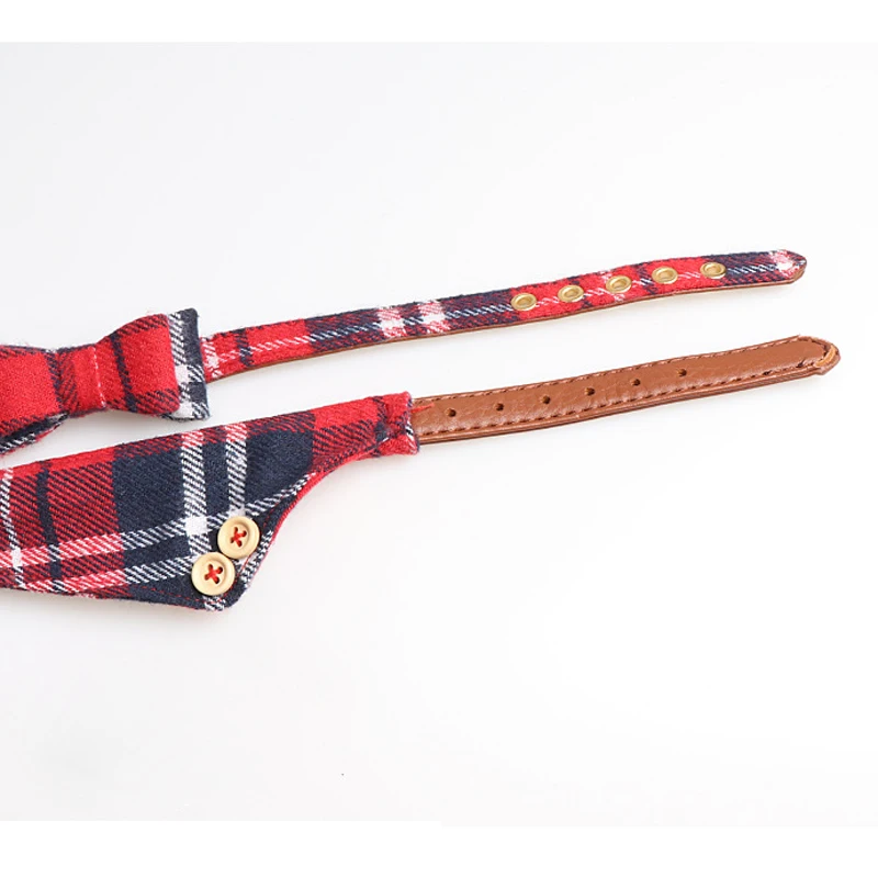 Pets Puppy Cat Collar Bandana Soft Cotton PU Leather Bow Tie Plaid Bowknot Small Cats Collars Outdoor Walking Dogs Leashes Pets Puppy Cat Collar Bandana Soft Cotton PU Leather Bow Tie Plaid Bowknot Small Cats Collars Outdoor Walking Dogs Leashes
