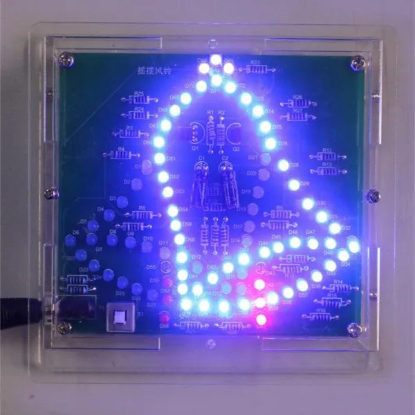 DIY электронные 5 В USB LED Рождество пожимая колокол шаткий Windbell flash kit | Лампы и