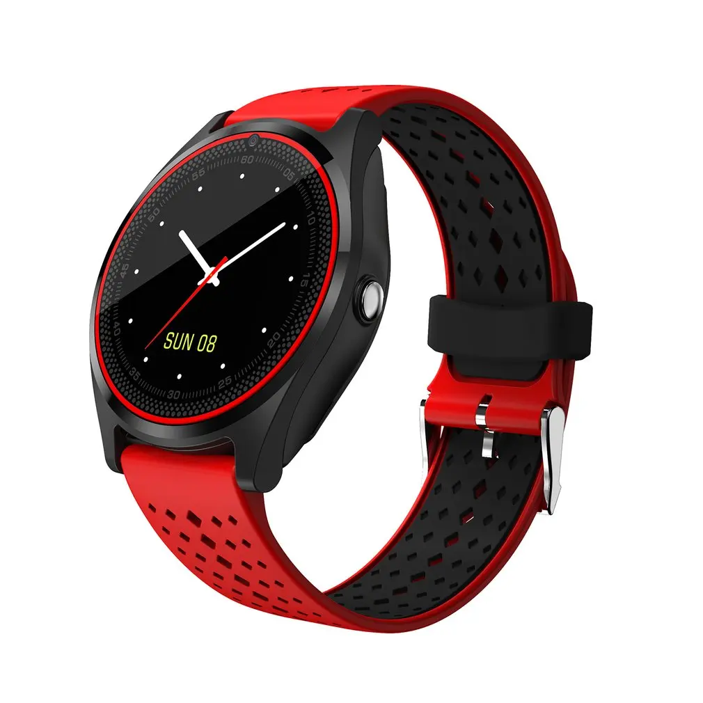 

Top New V9 Bluetooth Smart Watch with Camera Support SIM Card Wristwatch for Android Phone Wearable Smart Device pk DZ09 A1 gt08